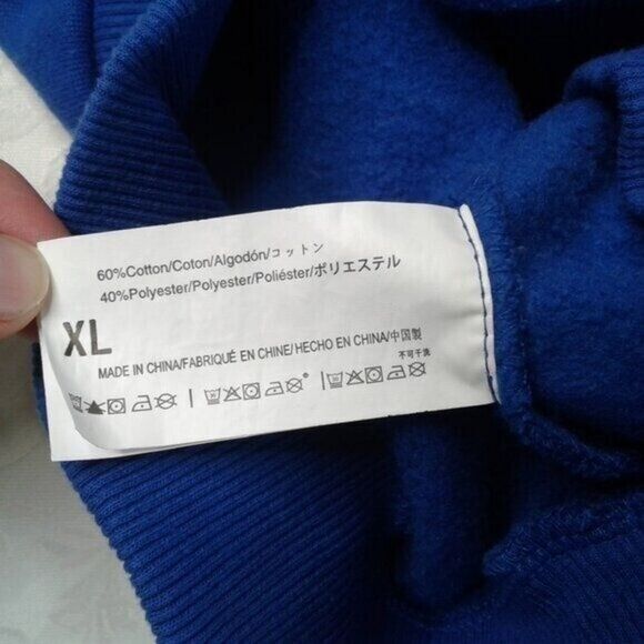 Kid Nation Pullover Hooded Sweatshirt Hoodie Soft Brushed Fleece Blue Size 10/12 - Picture 6 of 6